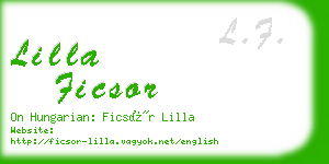 lilla ficsor business card